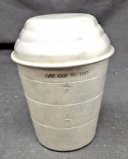 Vintage Aluminum Measuring Cup Shaker With Lid 1 Cup picture