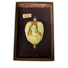 Jay Strongwater Golden Angel Oval Ornament Swarovski New In Box picture