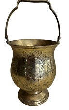 Vintage Small Brass Pot with Handle Pakistan picture