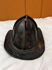 Vintage Cairns Leather Fire Helmet New Yorker Double Rivet picture