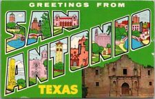 SAN ANTONIO, Texas Large Letter Postcard Alamo / Mirro-Krome CHROME 1963 Cancel picture