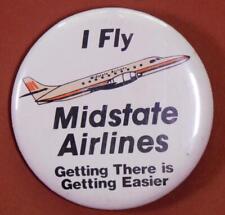 1980's I Fly Midstate Airlines Pinback Button  tra26 picture