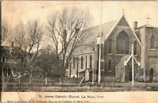 1908. LE MARS, IOWA. ST JAMES CATHOLIC CHURCH. POSTCARD xz13 picture