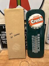 NICE ORIGINAL NOS W/ BOX''ORANGE CRUSH'' THERMOMETER' ' PAINTED METAL 6X16 IN. picture