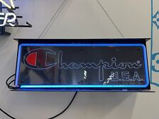 vintage champion neon USA light up store front sign display 90s still works picture