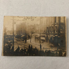 Fire Disaster Scene Real Photo Postcard RPPC Firefighter Firemen 1909 picture