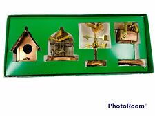 🔥 Vtg • Old Dutch International •Set Of Solid Copper & Brass Outdoor Bird Minis picture
