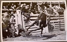 RPPC  Oregon OR Pendleton Round Up Bare Back Ride Rodeo Cowboys Indians C1940s picture