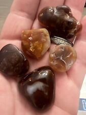 Mexican Fire Agate cabs shaped polished with schiller nice cc picture