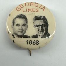 George Wallace LeMay 1968 Georgia Pres. Political Campaign button pin 1