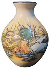 Mallard Duck Vase Ceramic Signed by Artist La Pointe 6 1/2