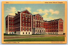 United States Veterans Hospital Dallas Texas at Lisbon Texas Linen Postcard D27 picture