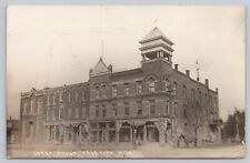 Cass City Michigan, Opera House Building, Vintage RPPC Real Photo Postcard picture