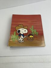 Vintage Peanuts Snoopy And Woodstock 3 Ring Binder Rare picture