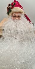 Beard Santa Claus Head with Red Pinecone Hat 24