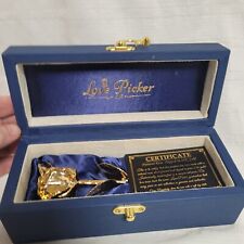 Love Picker 24k Gold dipped rose with blue display case and cert. Of authenticit picture