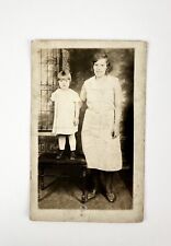 Early 1900s RPPC Mother Daughter Studio Portrait Real Photo Postcard Unused picture