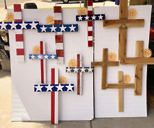 ⭐️Handmade Patriotic Cedar Crosses Various Designs and Sizes picture