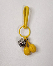Vintage 1980s Plastic Bell Charm Cherry For 80s Necklace picture