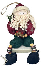 Joann Fabrics Plush Santa Claus birdhouse feet hanging Xmas Decor figure picture