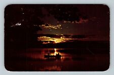 Vacationland MI-Michigan, Scenic Sunset View On Water, Vintage Postcard picture