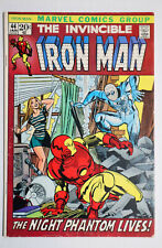 1972 Marvel Invincible Iron Man 44:Captain America v Guardsman,20¢ Ironman cover picture