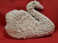 Swan Ornament White Sequin Christmas Tree Beaded picture