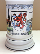 Vintage Schedel Bavaria Dusseldorf German Lidded Beer Stein. Lion Anchor Shield picture