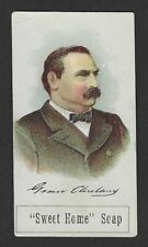 c1880's H600 Larkin Trade Card - Sweet Home Soap Presidents - Grover Cleveland picture
