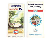 VTG Enco Gulf 196os MAPS Birmingham Alabama Texas Arkansas Louisiana Mississippi picture