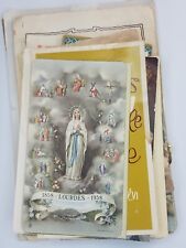 Religious Catholic Ephemera 40 Pieces Prayer Cards Postcard 1927 - 1995 picture