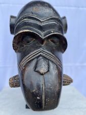 Hand carved monkey Yombe mask Congo zaire tribal 14