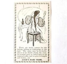 Ayers Hair Vigor Medicine 1897 Advertisement Victorian Beauty Ads ADBN1A8 picture