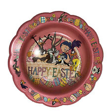 Vintage 1996 Warner Brother Looney Tunes Easter Bowl Serving Bowl Bugs Bunny picture