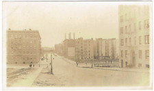 CIRCA 1900s ORIGINAL PHOTO INWOOD NYC SNAPSHOT APARTMENT BUILDINGS SUBWAY TRAIN picture