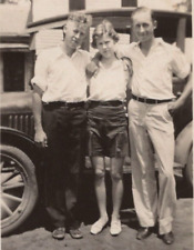 5P Photograph 3x4 Handsome Men Pretty Woman Old Car Portrait 1930's picture