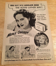 1944 MERLE OBERON for LUX TOILET SOAP - Vintage Magazine Ad - 8