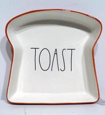 Rae Dunn 1 White Toast Breakfast Plate 8 x 8 Artisan Collection Magenta picture