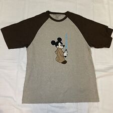Faded Glory Star Wars Men's Size M T-Shirt - Jedi Mickey Mouse Gray Preowned picture