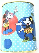 Vintage 1974 Disney Metal Cheinco Trash Can Mickey, Minnie, Donald, Daisy picture