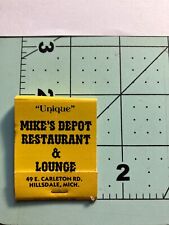 Matchbook - Mike's Depot  Restaurant Hillsdale  Michigan - picture
