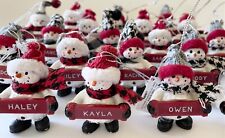 Ganz Resin SNOWMAN Christmas Ornament Personalized Pick Name picture