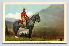 Postcard Royal Canadian Mounted Police Officer On Horse Mounties picture