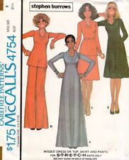 1970's VTG McCall's  Dress,Top,Skirt,Pants Stephen Burrows Pattern 4754 8 UNC picture