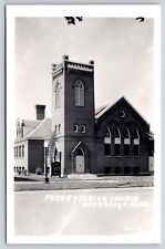 Winnebago Minnesota~Presbyterian Church From Street Corner~1940s RPPC picture