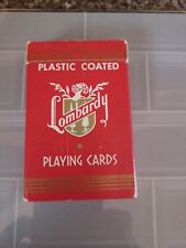 Vintage Lombardy Plastic Coated Playing Cards Red Version Arrco picture
