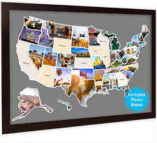 USA Photo Map, Travel Map - 24 X 36