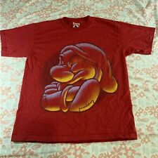 VTG 90s Mickey Inc Grumpy Disney Snow White 7 Dwarfs Red T Shirt Men's Size XL picture