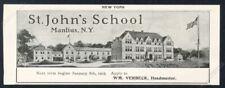 1903 St. John's School Manlius New York photo vintage print ad picture