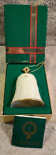 Beautiful Vintage Lenox 1985 Gold Trimmed Fine China Christmas Bell Ornament picture